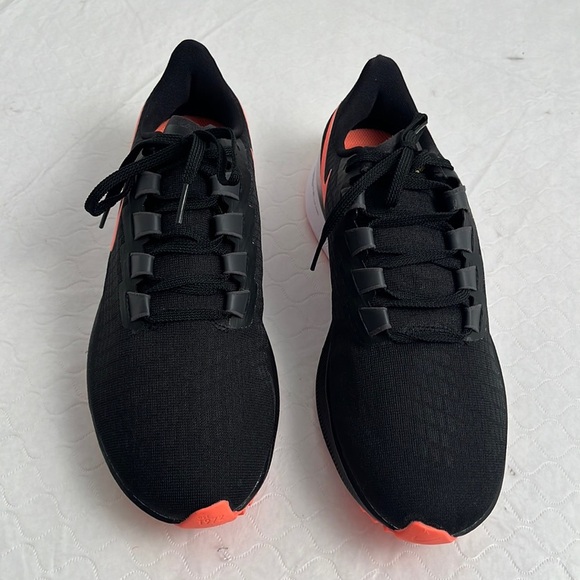 Nike Air Zoom Pegasus 37 black neon orange running sneakers - Picture 1 of 9